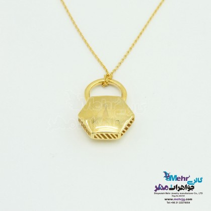 Tiffany lock sale necklace gold